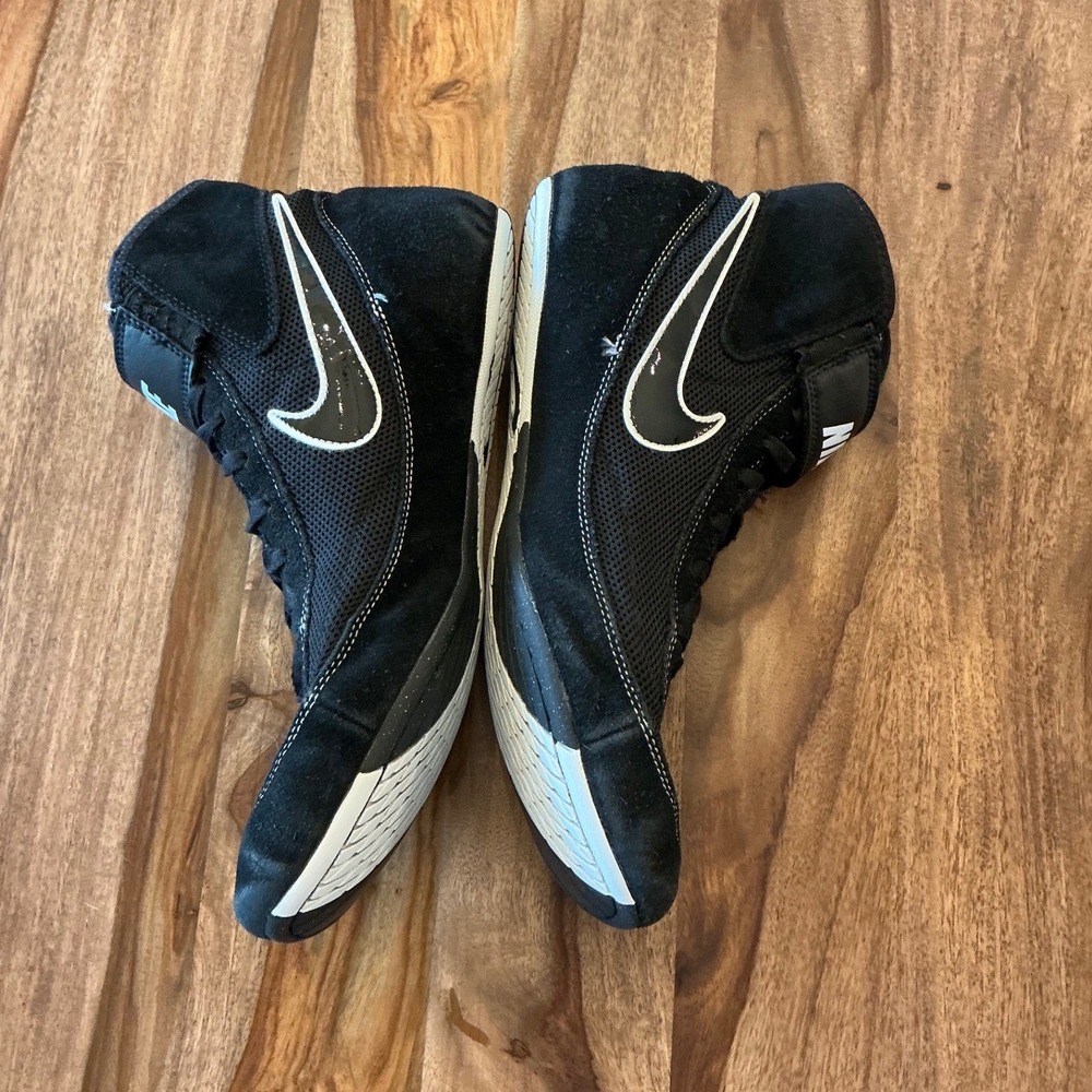 Nike Speedsweep VII Wrestling Shoes Black White Mens Size 11 366683-001 - Picture 4 of 11